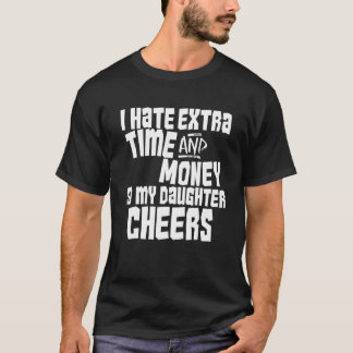 T-shirt Drôle papa Parent de Pom-pom girl Cheer Team Cadea