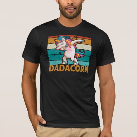 T-shirt Drôle papa Unicorn (Devant)