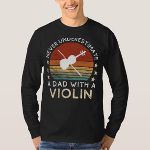 T-shirt Drôle Papa Violin Tee - Dads String Serenade & Lau