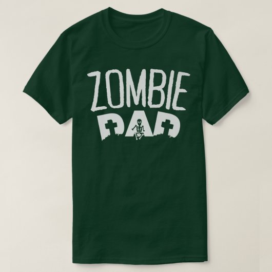 T-shirt Drôle papa Zombie (Design devant)