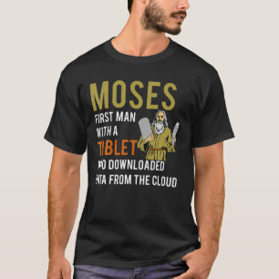 T-shirt Drôle Pâque Juive Moïse Tablet Données Cloud Comp
