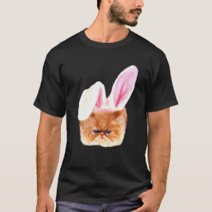 T-shirt Drôle Pâques Perse Chat Lapin Oreilles Adorable Ch