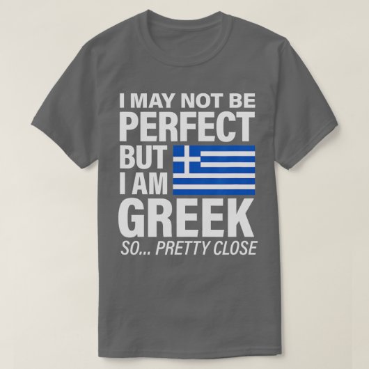 T-shirt Drôle parfait Design Drapeau Grec I Love Grèce (Design devant)
