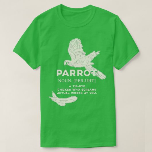 T-shirt Drôle Parrot Définition Oiseau Amoureux A (Design devant)