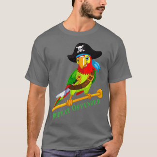 T-shirt Drôle Parrot Pirate récidive Délinquant