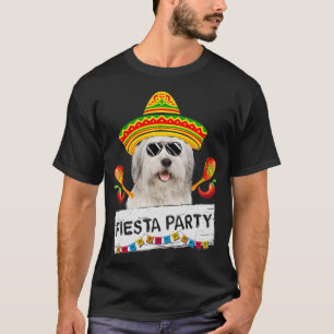 T-shirt Drôle Parti mignon Collie à l'épaule Portant So