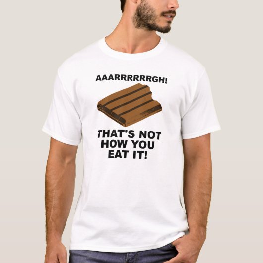 T-shirt drôle Pas comment vous le mangez (Devant)