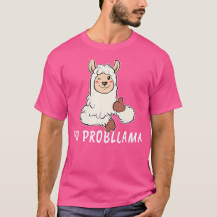T-shirt Drôle Pas De Problème Llama Lama Alpaca Moutons De