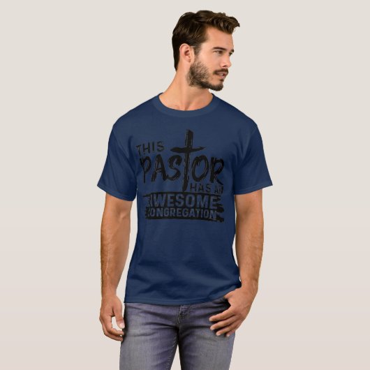 T-shirt Drôle Pasteur Appréciation Cadeau Hommes Christian (Devant entier)