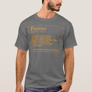 T-shirt Drôle Pasteur Définition Cadeau Chrétien Prêcheurs
