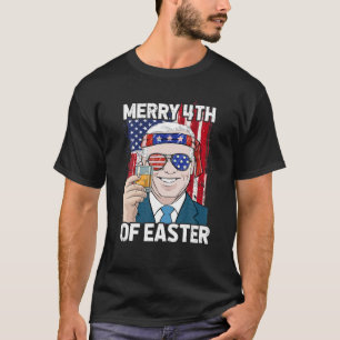 T-shirt Drôle Patriotique Biden Joyeux 4E De Pâques Us A