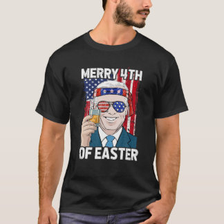 T-shirt Drôle Patriotique Biden Joyeux 4E De Pâques Us Ame