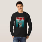 T-shirt Drôle pattes de chat (Devant entier)