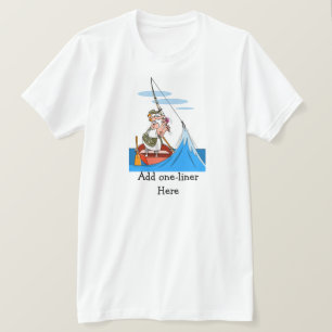 T-shirt Drôle pêche Cartoon - pêcheur plaisante gf