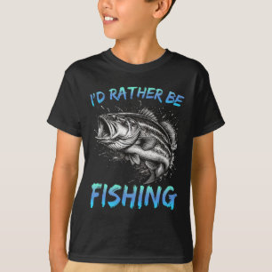 T-shirt Drôle Pêche Je Préférerais Pêcher Par Pêcheur Moi