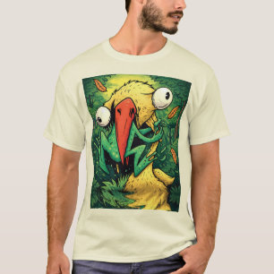 T-shirt drôle Pelican contre Frog Swamp Ne jamais 