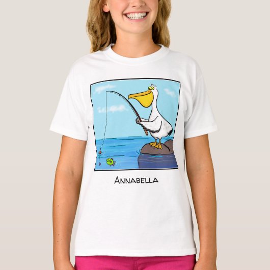 T-shirt Drôle pélican de pêche (Devant)