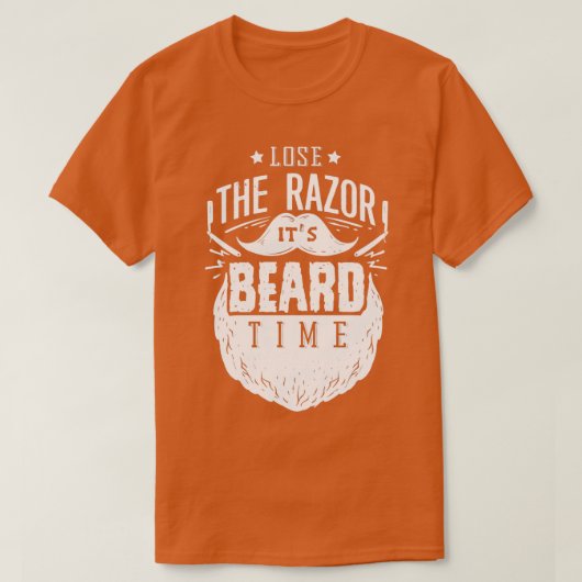 T-shirt Drôle Perdre La Razor Son Temps De La Barbe (Design devant)