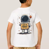 T-shirt Drôle perdu dans la pensée astronaute l'illustrati (Dos)