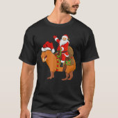 T-shirt Drôle Père Noël équitation Capybara Noël Pyjama Ma (Devant)