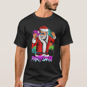 T-shirt Drôle Père Noël Porte des lunettes Danse Noël