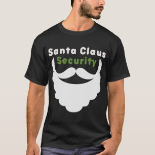 T-shirt Drôle Père Noël Sécurité Costume Lazy de Noël