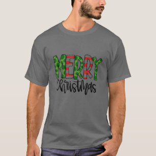 T-shirt Drôle Père Noël Visage Lunettes De Soleil Avec Bar