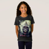T-Shirt Drôle photo de singe macaque (Devant entier)
