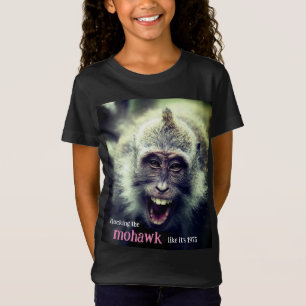 T-Shirt Drôle photo de singe macaque