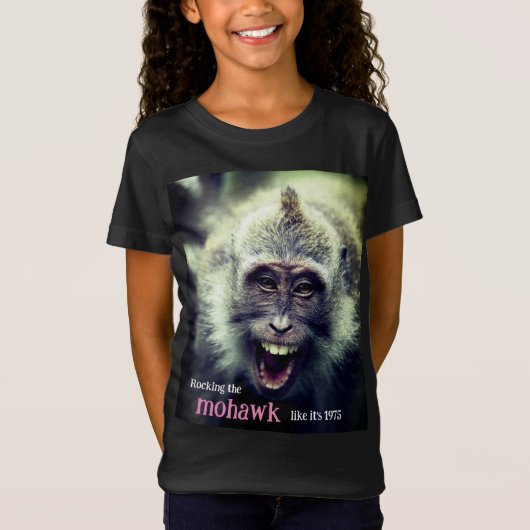 T-Shirt Drôle photo de singe macaque (Devant)