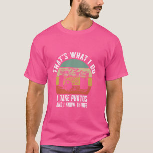 T-shirt Drôle Photographe Cadeaux retro caméra Photographi