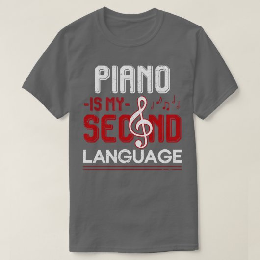 T-shirt Drôle Pianiste Citation Piano (Design devant)