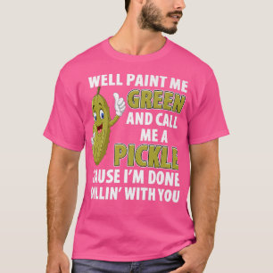 T-shirt Drôle Pickle Vert Dillin Plaisanterie Pun végétari