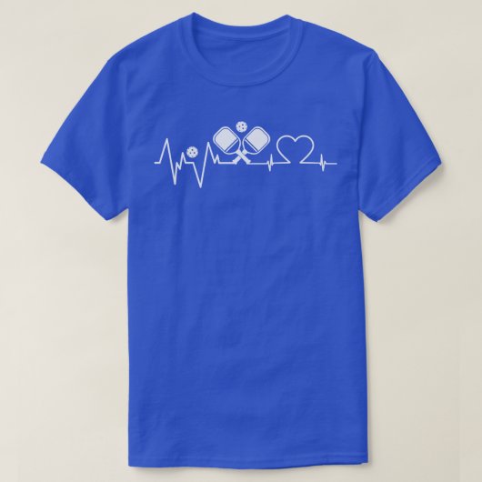 T-shirt Drôle Pickleball Heartbeat 16 (Design devant)