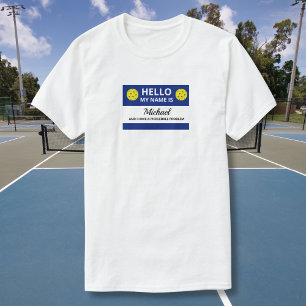 T-shirt Drôle Pickleball Mon nom est accro à Pickleball