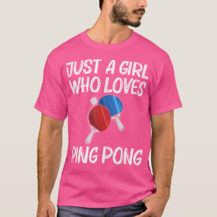 T-shirt Drôle Ping Pong Designs Pour Filles Table pour enf