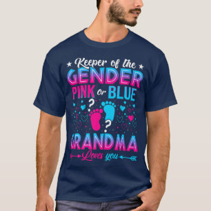 T-shirt Drôle Pink Ou Bleu Grand-Mère Vous Aime Révéler Le