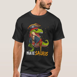 T-shirt Drôle Pirate Saurus Dinosaur T Rex Halloween Costu
