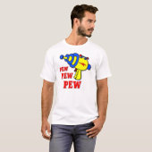 T-Shirt Drôle Pistolet Laser Pew Pew Pew (Devant entier)