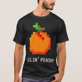 T-shirt Drôle Pixel Peach - Retro 8 - Bit Arcade Gamer Fee (Devant)