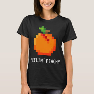 T-shirt Drôle Pixel Peach - Retro 8 - Bit Arcade Gamer Fee