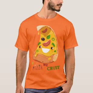 T-shirt Drôle pizza amoureux fromage dans pizza nous croût