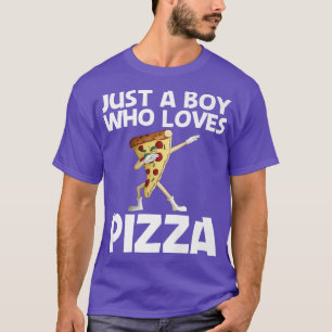 T-shirt Drôle Pizza Art Pour Garçons Pizza Slice Enfants I