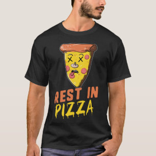 T-shirt Drôle Pizza Halloween Repos Dans Pizza Amateur De