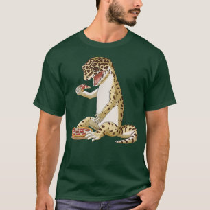 T-shirt Drôle Pizza Lover Reptile Leopard Gecko