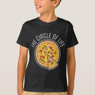 T-shirt Drôle Pizza Pun Citer Le Cercle De Vie Pepperoni