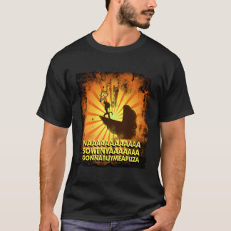 T-shirt Drôle Pizza Tee - shirts Naa Alors Quand Ya Va M'A