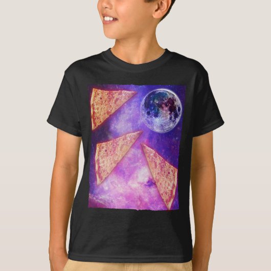 T-shirt Drôle Pizza Wolf Moon (Devant)