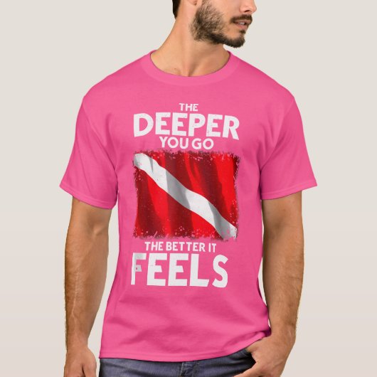 T-shirt Drôle Plongée Plongée Plongée Plongée Plus Profond (Devant)