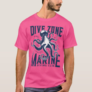 T-shirt Drôle plongeur plongeur Octopus Plongée en mer pro